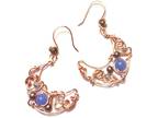Copper Crescent Moon Earrings