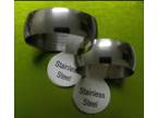 Brand New Stainless Steel Wedding Bands.