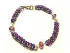 Purple,Blue,Green Full Persian Chainmaille Bracelet
