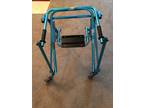 Walker with wheels and seat