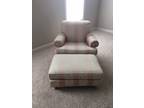 Furniture. Chair and oversized ottoman