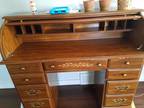 Oak roll top desk- $ 120 (open to reasonable offers)