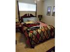 Headboard, mattress and box spring