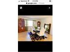 IKEA black dining table and 6 chairs