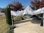 White Canopy with 4 Sand Bags/curtains