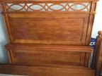 Queen size all wood panel bed