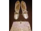 Silver Clutch & High Heels
