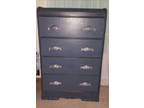 Antique Art Deco Smokey Quartz Blue Dresser