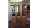 Solid oak china cabinet