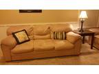 Light beige sofa and loveseat