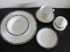 Complete platinum china dinner service