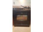Slide in black self cleaning stove