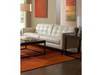 Milian Pearl/white All Leather Sofa - FURNITURE NOW