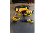 5 Piece 18 Volt Cordless Dewalt Tool set.