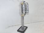 Aluminium passage light with iron rectangle pipe with iron plate wooden stand