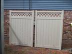 Fence Gate, 10-foot wide, 1-foot lattice, vinyl