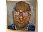 Portrait of a Man w Glasses, Original Oil Painting, Art