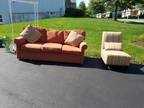 Sofa and armless chair