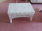 White rattan night stand