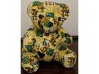 Vintage Ceramic Decoupage Teddy Bear