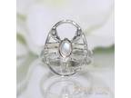 Silver Moonstone Ring.