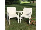 White Garden Bench