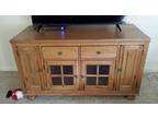 Oak tv entertainment stand