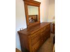 large oak dresser with mirror