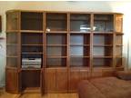 Six piece oak wall unit
