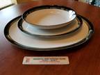 China, white with black/silver rim