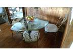 Glass Table and 4 Matching Chairs