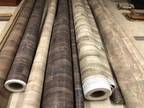 Rolls of vinyl flooring