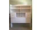 White bookcase headboard