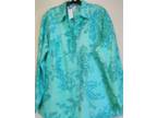 Silk Floral Seafoam Green Blouse