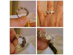 Assortment of beautiful platinum over sterling silver rings