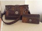 Montana West Concho Purse & Wallet Set