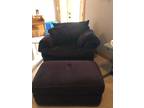 Couch, chair, and ottoman