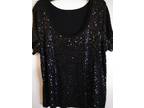 Black Sequin Tee