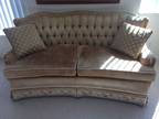 Living room 2 sofas with end tables and coffee table marble tops