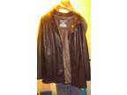 Black leather jacket with plush lining