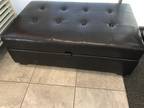 Storage Ottoman- Brown