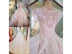 Grace's Tulle A Line Halter Wedding Gown