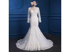 Teresa's Mermaid Lace Long Sleeve Wedding Dress
