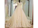 Lupita's Lace A Line Cap Sleeves Wedding Dress