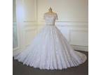 Alexis' A Line Lace Beading Wedding Gown