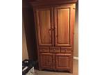 Pine tv armoire