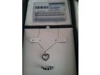 14 karat white gold sapphire necklace & ring