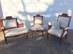 Three piece antique parlor set