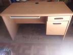 brown desk