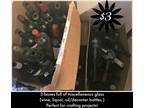 Assorted crafting glass bottles